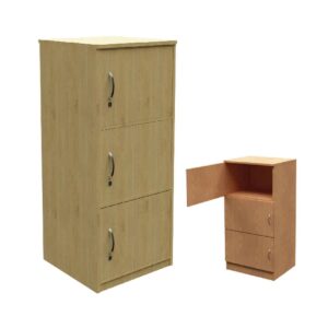 3 Shelf Home and Office Enclosed Organization Storage Cabinet