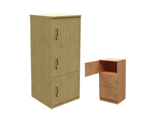 3 Shelf Home and Office Enclosed Organization Storage Cabinet