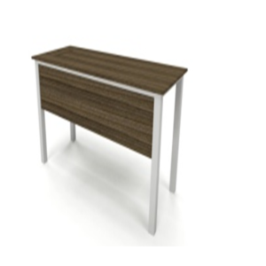 MATIX DESK REC with plug socket & front modesty panel