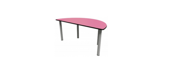 Eazi Half Moon Table with wheels