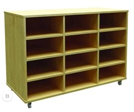 AWO-TWELVE COMP STORAGE C/W WHEELS