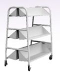 GYS-DOUBLE SIDED BOOKS TROLLEY C/W WHEELS