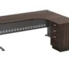 AWO-ARO L SHAPE TABLE WC/W SIDE  FIXED PEDESTAL 2D1F
