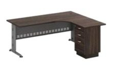 AWO-ARO L SHAPE TABLE WC/W SIDE FIXED PEDESTAL 2D1F