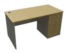 AWO-BWH TABLE C/W 3 ATTACH DRAWER