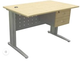 AWO-ARO -ADMIN DESK C/W TWO ATTACH DRAWERS