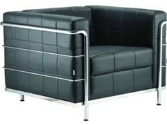 ELO- PU BLACK 1-SEATER SOFA