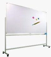 FED-DOUBLE SIDE MAGNETIC WHITE BOARD WITH STAND