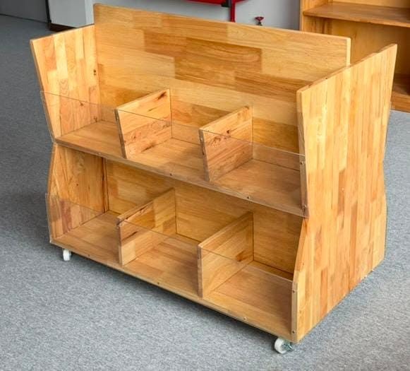 Double Sided Bookcase(With Wheels)