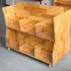 Double Sided Bookcase(With Wheels)
