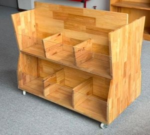 Double Sided Bookcase(With Wheels)