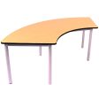 Sleek Curve Table – Modern School Design with Graceful Functionality 2024