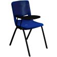 Revolutionary Blue Ergonomic School Chair with Left-Handed Flip-Up Tablet Arm | Ultimate Classroom Desk Solution 2024